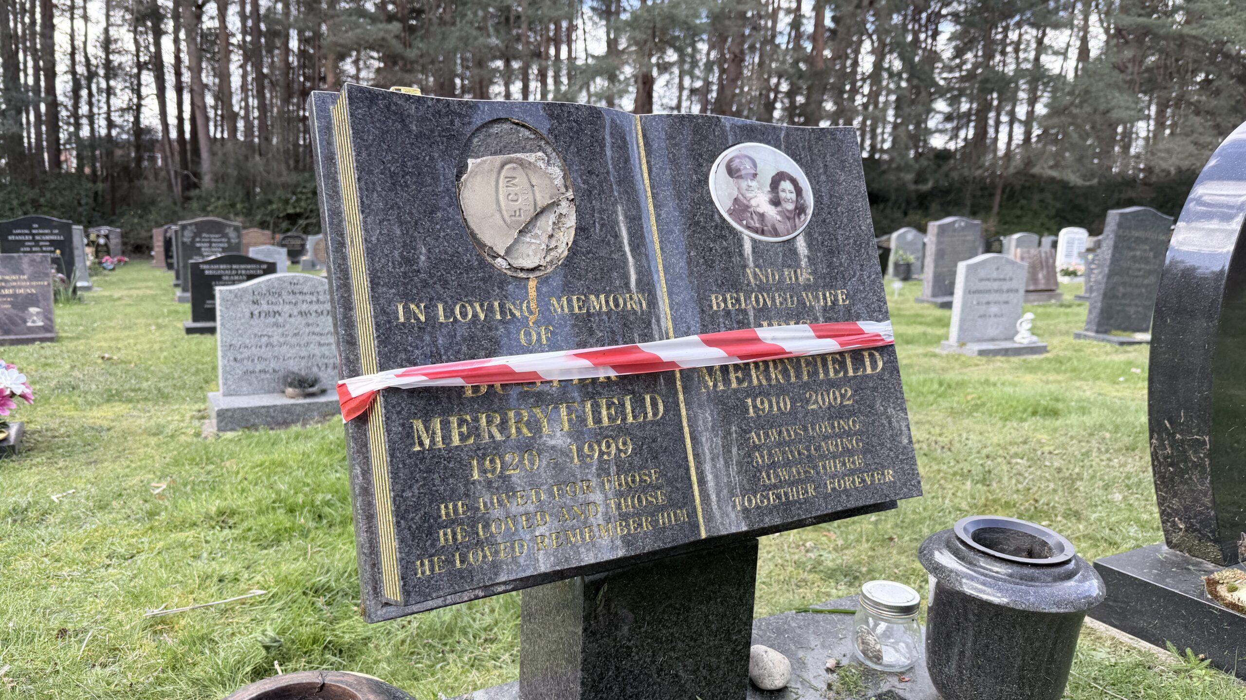 Buster Merryfield grave vandalised in Verwood